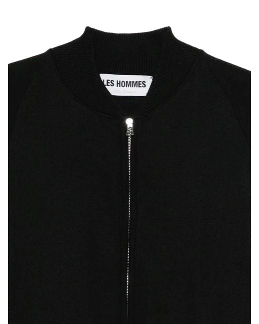Les Hommes Black Wool Cardigan for men