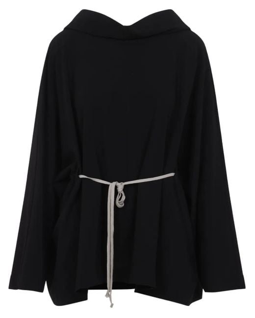 Felpa Con Cappuccio di Rick Owens in Black
