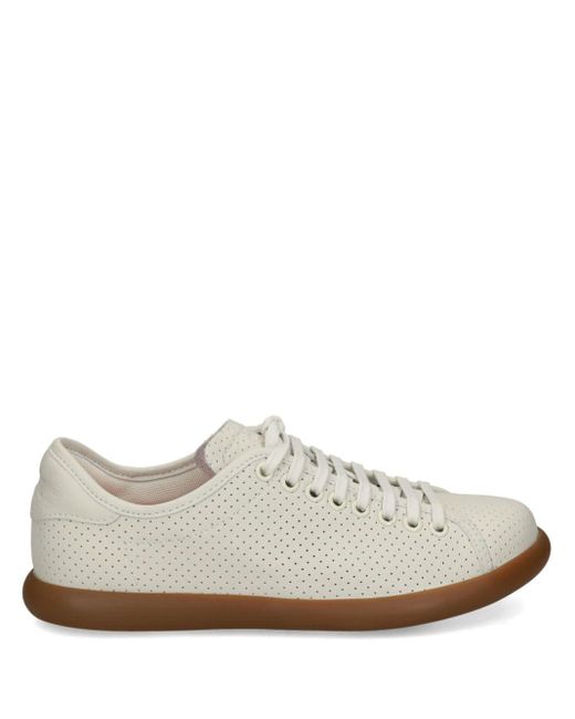 Camper White Perforated Lace-up Sneakers