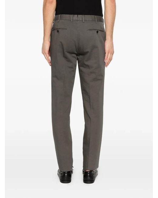 Zegna Gray Belt-Loop Chinos for men