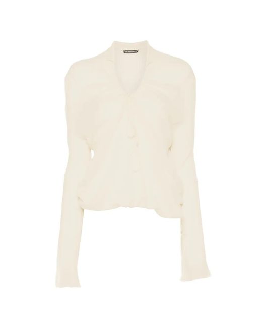 Ann Demeulemeester White Eke Top