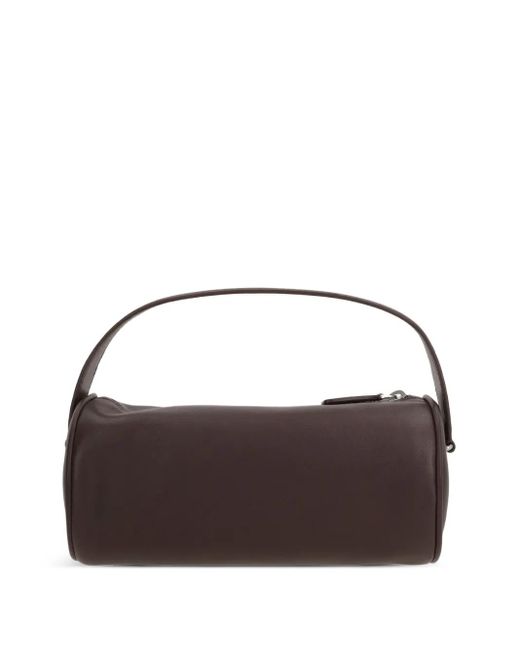 The Row Brown Round 90S Leather Tote Bag