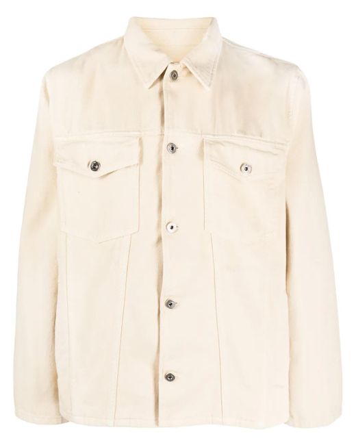 Off-White c/o Virgil Abloh Natural Light Classic Denim Jacket With Logo Detail And Belted Waist Tabs for men
