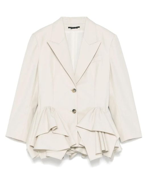 Viktor & Rolf White Ruffled Blazer