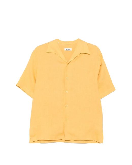 Sandro Yellow Linen Shirt for men