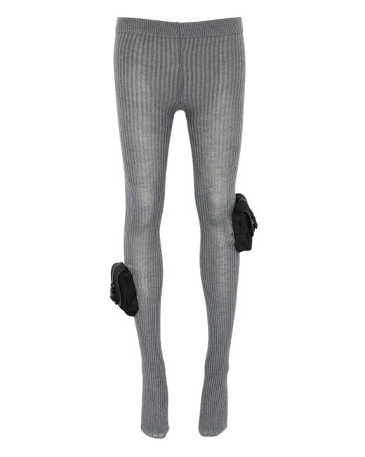 Coperni Gray Cargo-Pocket Tights