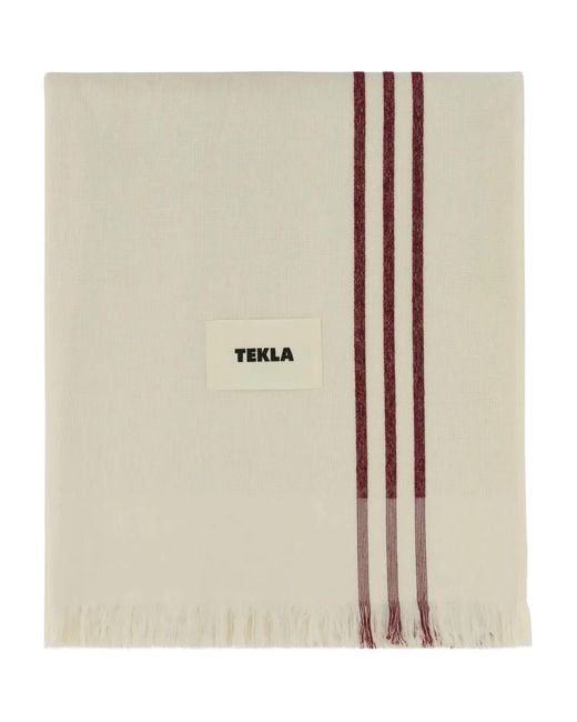 Tekla Natural Fringed-Edges Beach Towel (100Cm X 180Cm)