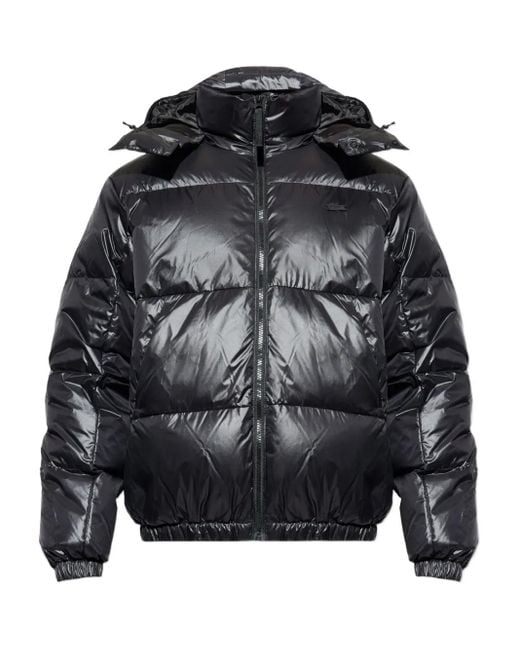 Lacoste Black Hooded Padded Jacket for men