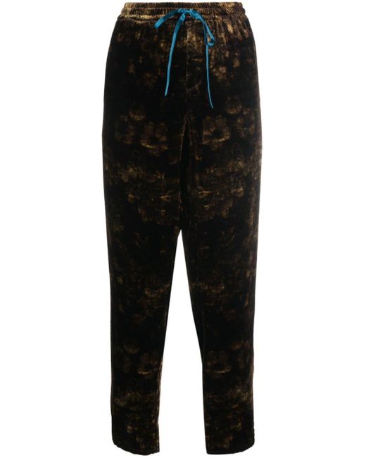 Pantalon droit Kanpur à motif en jacquard Pierre Louis Mascia en coloris Black