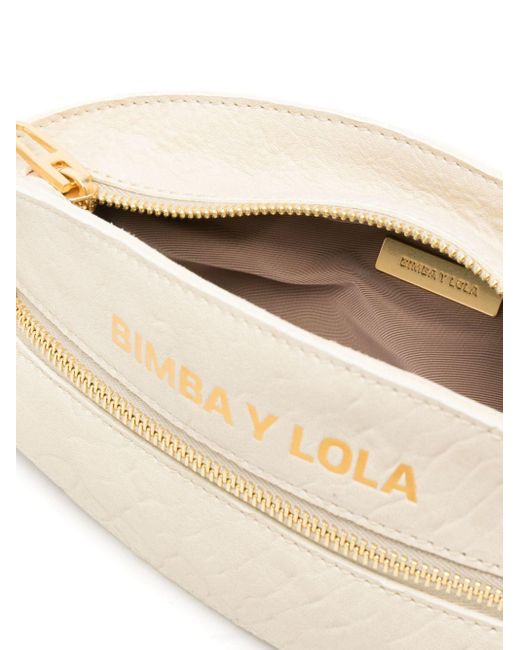 Bimba Y Lola Natural Small Pelota Leather Cross Body Bag