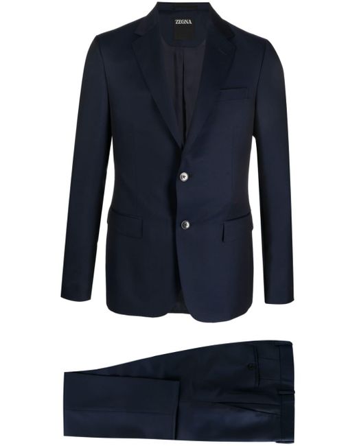 Zegna Wool And Mohair Suite in Blue for Men | Lyst