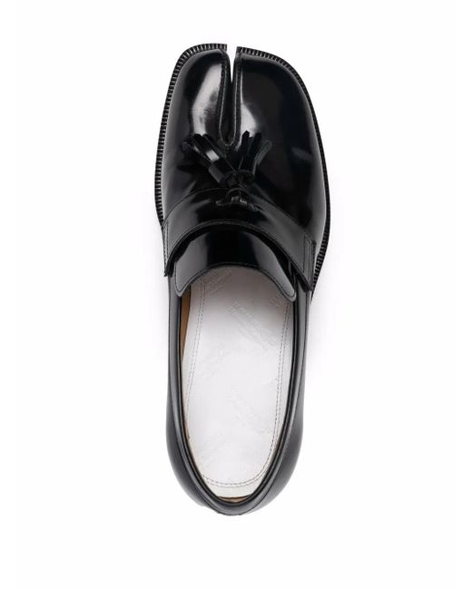Maison Margiela Tabi タッセル レザーローファー Black