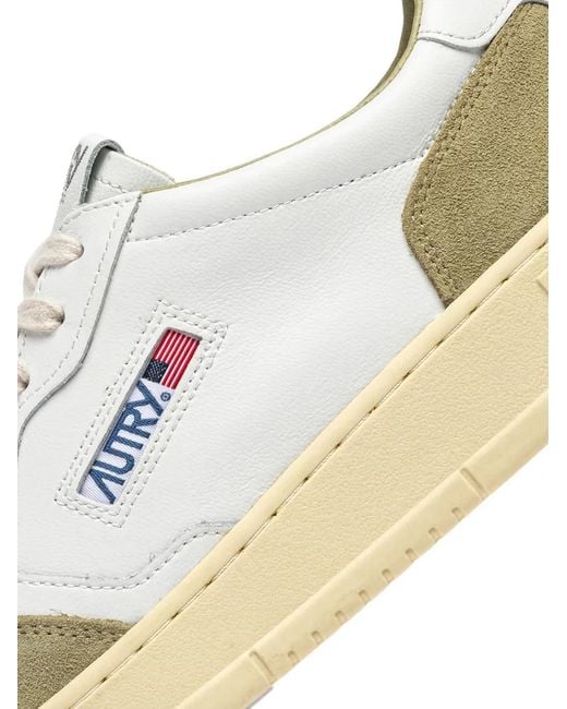 Autry White Medalist Low Sneakers for men