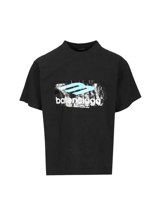Balenciaga Black Oversized T-Shirt for men