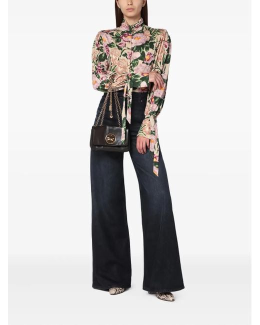Chloé White Floral-Print Blouse