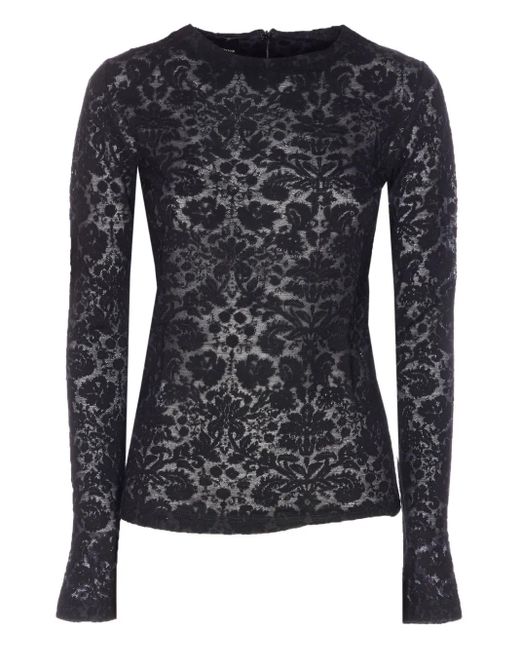 Pinko Black Marinara Long-Sleeve Top