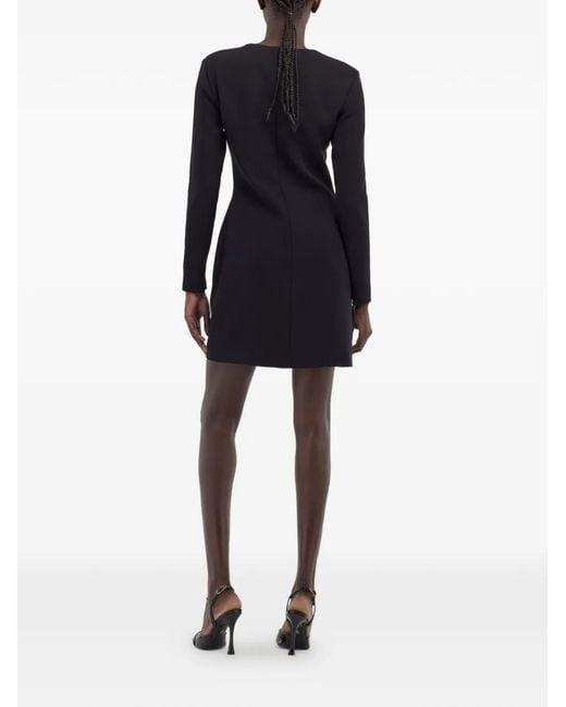 Roberto Cavalli Black Long-Sleeve Mini Dress