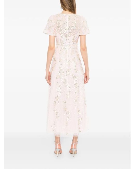 Needle & Thread Pink All-Over Sequin Embellishment Dress