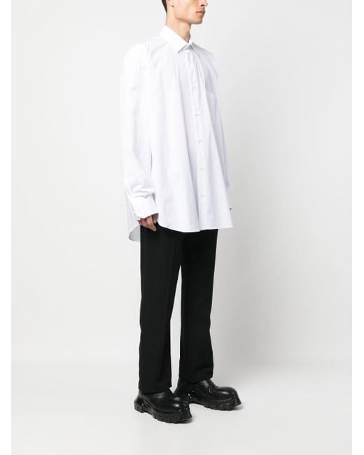Camicia con logo sul retro di Vetements in White da Uomo