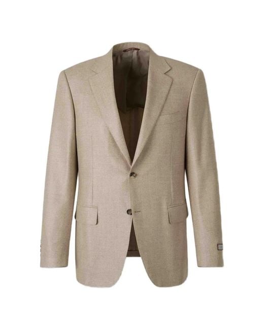 Canali Natural Single-Breasted Notch-Lapel Blazer for men