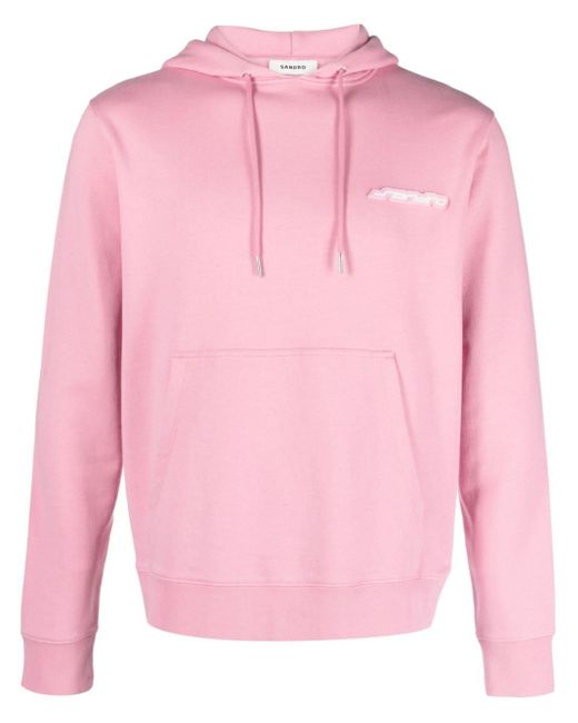 Mens pink store hoodie uk