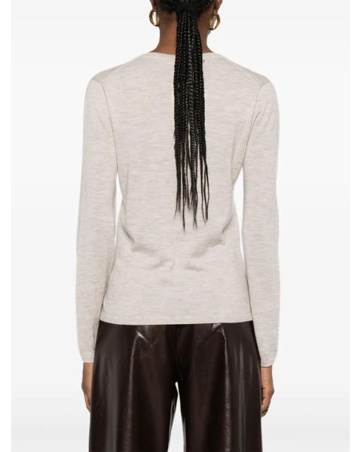 Max Mara Natural V-Neck Sweater