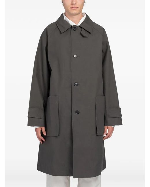 Margaret Howell Gray Railway Mac Trench Coat for men
