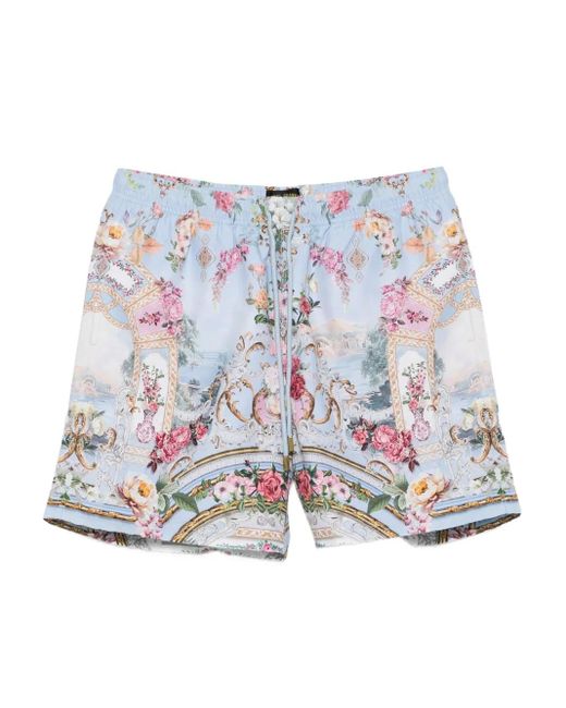 Camilla White Floral-Print Drawstring Shorts for men