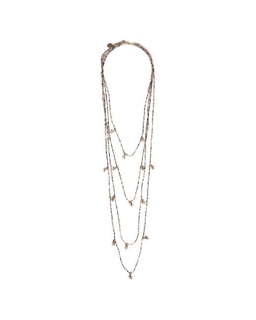 Red(v) White Star Beaded Necklace