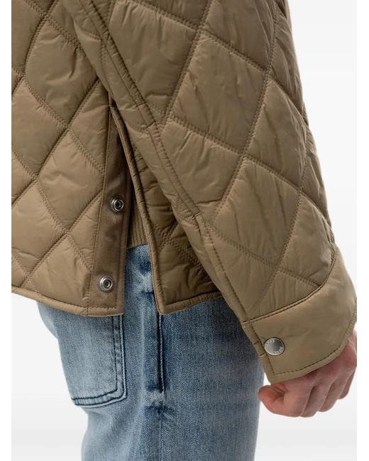 Boss Green Quilted-Finish Logo-Patch Jacket for men