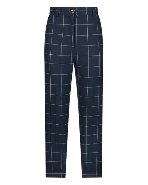 Liu Jo Blue Check Trousers