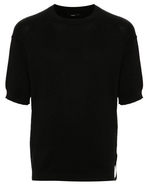 Transit Black Ribbed-knit T-shirt for men