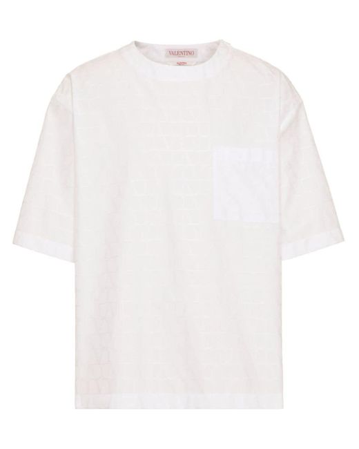 Valentino Garavani Toile Iconographe Katoenen T-shirt in het White voor heren