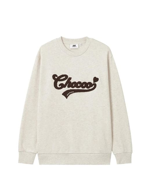 Chocoolate White Logo-Appliqué Sweatshirt