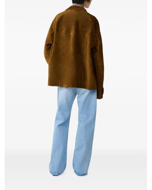 Studio Nicholson Brown Bowe Suede Jacket