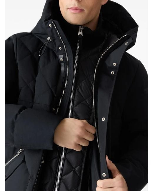 Mackage Blue Werner-Z Quilted Hooded Coat for men