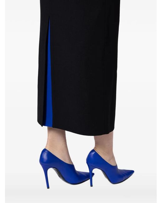 Roksanda Black Amel Contrast-Panel Mid-Length Skirt