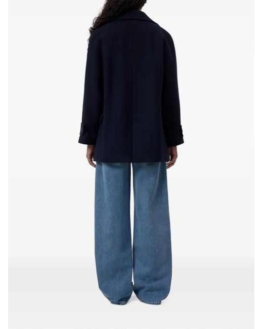 Closed Blue Caban Double-Breasted Jacket