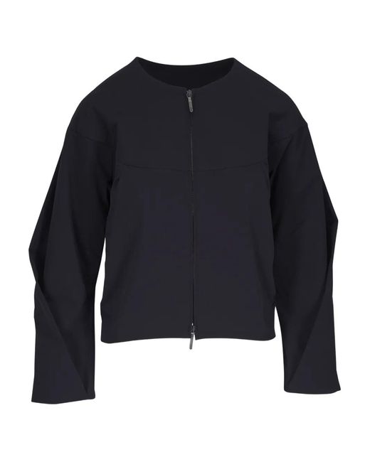 Zero + Maria Cornejo Blue T Bomber Jacket