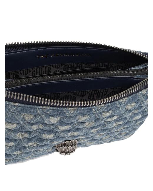 Kurt Geiger Blue Kensington Puff Chain-Strap Shoulder Bag