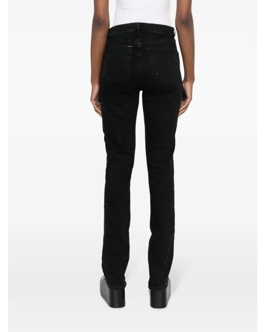 3x1 Black Cargo-Pockets Straight-Leg Jeans
