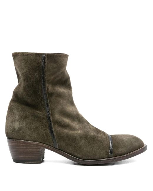 shotof Brown 50Mm Zip-Detail Cap-Toe Boots