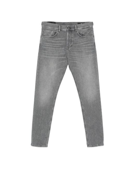 Dondup Gray Button Jeans for men