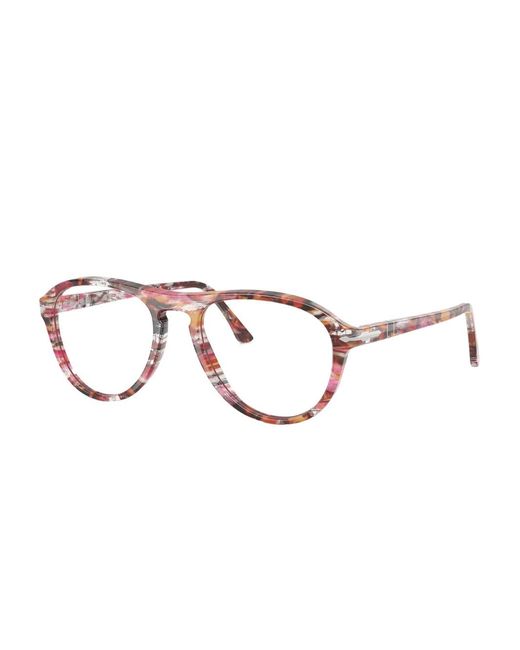 Persol Red Geometric-Frame Glasses