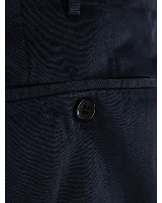 Incotex Blue Button Trousers for men