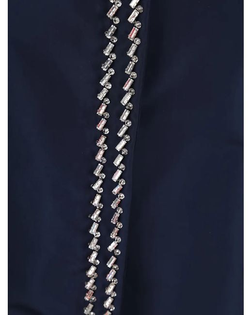 Prada Blue Crystal-Embellished Single-Breasted Coat