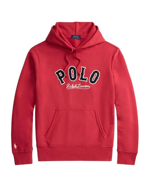 Polo Ralph Lauren Red Logo-Detail Hoodie for men
