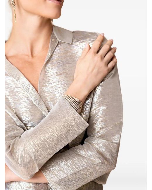 Peter Cohen Natural Gabol Metallic-Effect Shirt