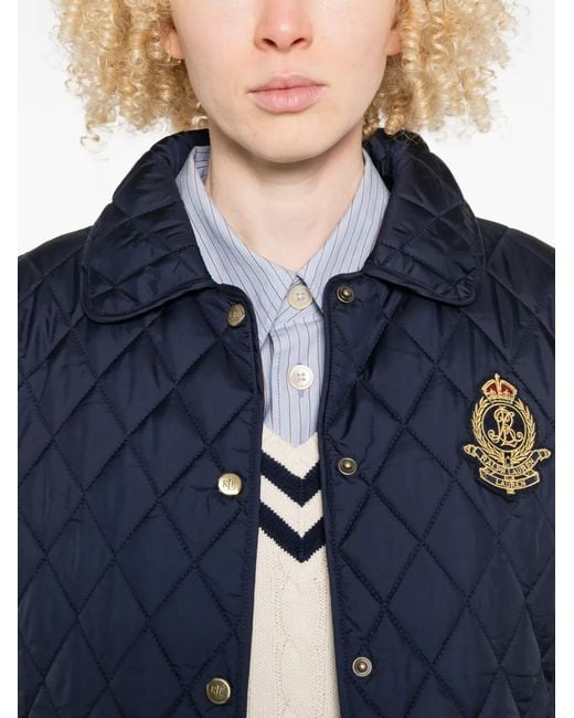 Ralph Lauren Blue Quilted Emblem Jacket