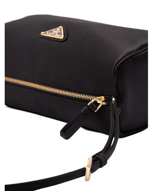 Bolso De Hombro Con Logo Prada de color Black